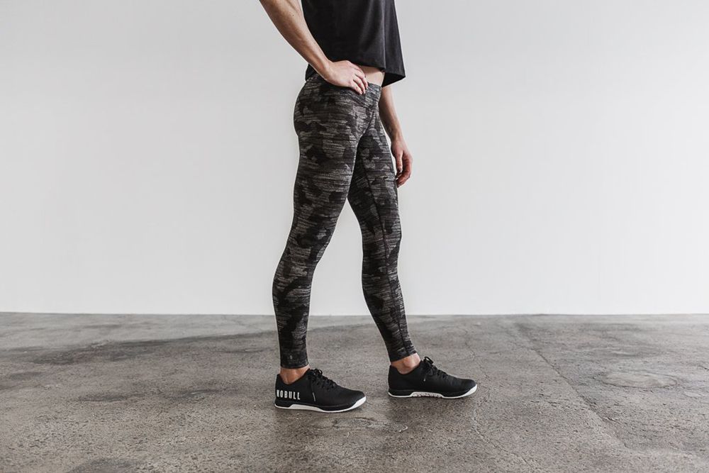 Leggings NOBULL Femme Camouflage Foncé - NOBULL Mid-Rise,France (0621-DWQHP)